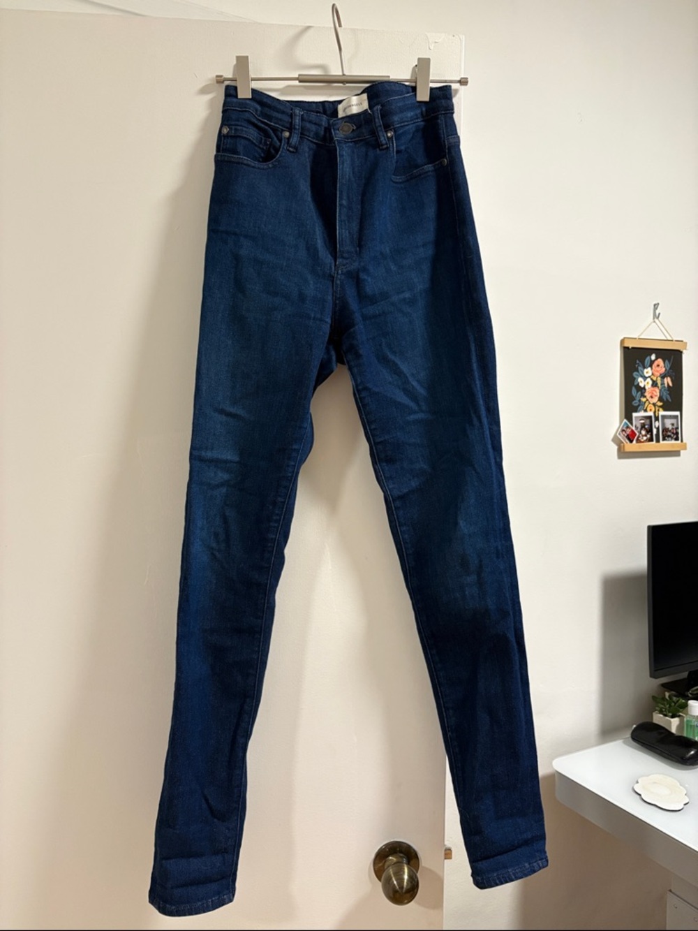 High-Rise Dark Blue Women's Jeans